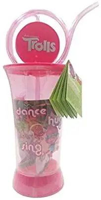 Dreamworks Trolls - Zuckerrohr oder Shaker mit Stroh und Bonbons