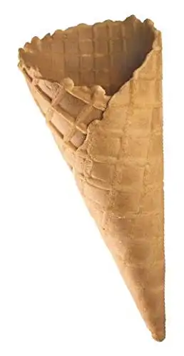 Mini Eiswaffel Hörnchen ohne Rand - 60 Stück - 76xØ31mm - Süße Mini Eiswaffeln für Eisbecher, Deko & Co.