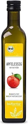 Apfelessig naturtrüb BIO 500ml I rein, unverarbeitet, unpasteurisiert I Apfelessig ungefiltert mit Essigmutter von bioKontor