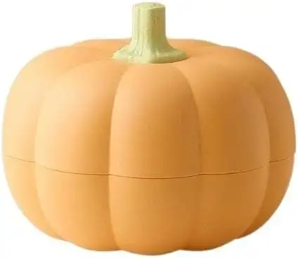 TOMYEUS Obstkörbe Kreativer Kürbisformplatte Gittergitter/Snack Aufbewahrungsschale Wohnzimmer Haushalt Doppelschicht getrockneter Obstteller Obstschale (Color : Orange)