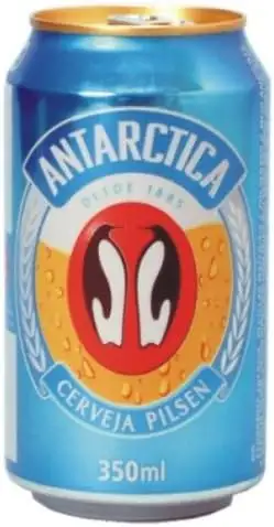 Leichteres brasilianisches Bier, Antarctica,4,9% vol., Dose 350ml.