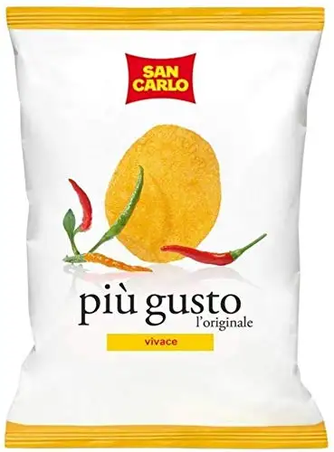 10x San Carlo più gusto Vivace Chips Patatine Kartoffelchips gesalzen 50g chips