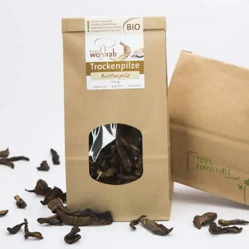 Butterpilz getrocknet BIO Größe 100g