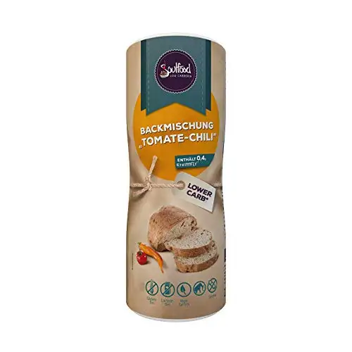 Soulfood Lowcarberia Tomate-Chili Brotbackmischung, 1er Pack (1 x 220 g)