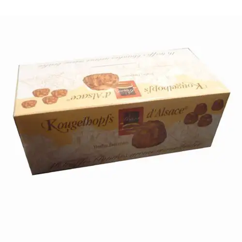 Weiße Trüffel Spezialität mit Crème Brûlée der Chocolaterie Bruntz, im Elsaß, Kougelhopfs d'Alsace, 16 délicieuses truffes blanches crème brûlée, 144g,