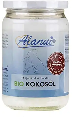 Alanui BIO Kokosöl/ Kokosfett für Tiere kaltgepresst, 100% rein, 250 ml Glas