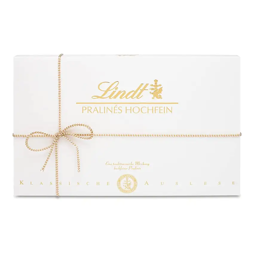 Lindt Schokolade - Hochfein Pralinen | 500 g | Pralinés-Schachtel mit 50 Pralinen in 20 köstlichen Sorten mit und ohne Alkohol | Pralinengeschenk | Schokoladengeschenk