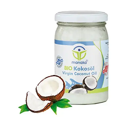 manako BIO Kokosöl/ Kokosfett, kaltgepresst, 100% rein, 250 ml Glas (1 x 0,25 l)