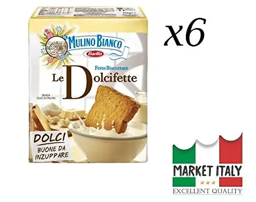Dolcifette Mulino Bianco - Zwieback-Packung mit 315 Gramm
