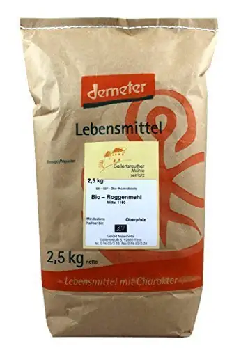 Bio-Roggenmehl mittel 3x2,5 kg - Demeter Bio Roggenmehl Type 1150 Premium Qualität