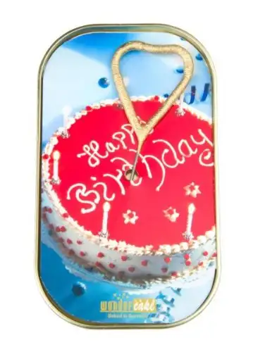 WonderCake Feiner Kuchen in der Dose Motiv: Happy B." von Wondercandle