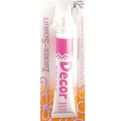 Zuckerschrift, rosa - je Stück