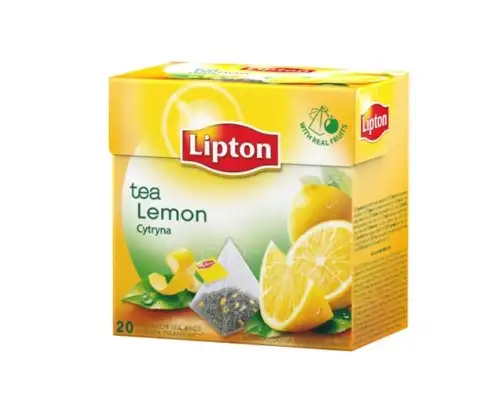 Lipton Aromatiserter Schwarztee Lemon Tea 20 Pyramiden Teebeutel