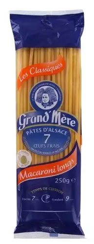 Grand ' Mére Eiernudeln aus dem Elsaß Macaronis Longs / Makkaroni lang 250 Gr.