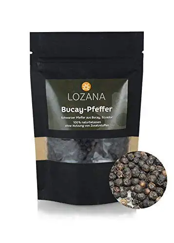 Schwarzer Bucay-Pfeffer ( 70 g ) Gourmet-Pfeffer ganze Pfefferkörner für Mörser und Mühle
