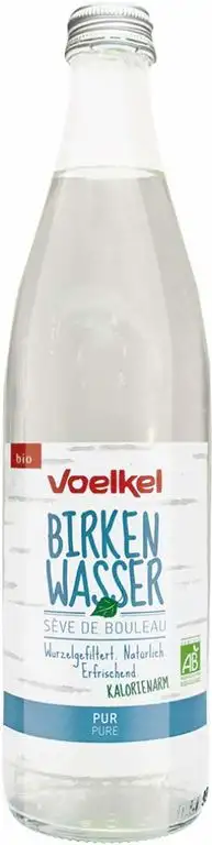 Voelkel Bio Birkenwasser pur mit Traubensüße (6 x 500 ml)