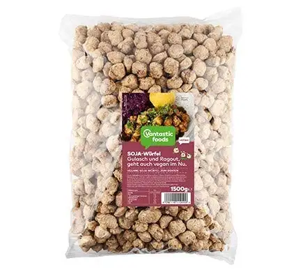 Vantastic foods SOJA WÜRFEL Familienpackung, 1,5kg | Fleischersatz VEGAN | Vegane Fleischalternative | Großpackung | 100 % PFLANZLICH