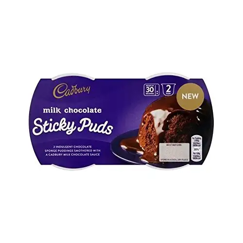 Cadbury Klebrig Puds Milchschokolade 2 Pro Packung - Packung mit 6