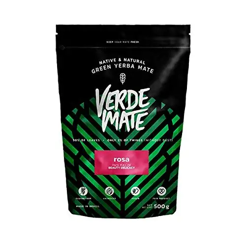 Mate Tee Verde Mate Green Rosa 500g Verde Mate Grün Rosa anregender Yerba Mate aus Brasilien Yerba Mate Glutenfrei Wird nicht mit dem Rauch ausgetrocknet