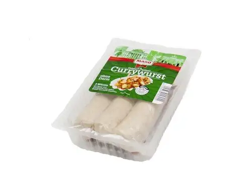 Original Berliner Currywurst ohne Darm (3 Stück á 90g; mit Currysauce)