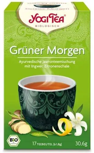YOGI TEA Grüner-Morgen-Tee im Beutel (30 g) - Bio