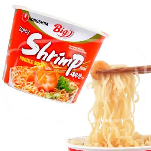 Suppe, Ramen-nudel-garnelen-Schüssel NONGSHIM Korea 115g