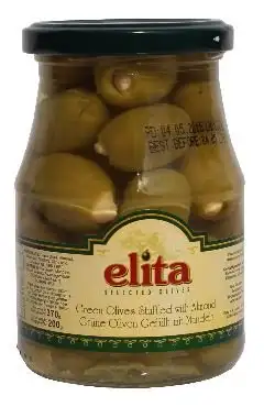 Griechische grüne Oliven gefüllt mit Mandeln 200 g Abtropfgewicht Olive Mandel