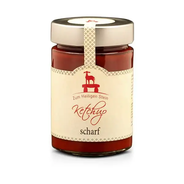 Ketchup scharf, Zum Heiligen Stein, Feinkostketchup, 3er Pack (3 x 400g)
