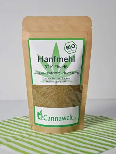 CannaWelt Bio Hanfmehl / Hanfprotein - Zum Kochen und Backen bestens geeignet - Hochwertiges pflanzliches Protein (500 Gramm)