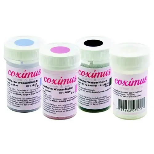 Puderfarbe pink violett schwarz weiß 4 x 3g