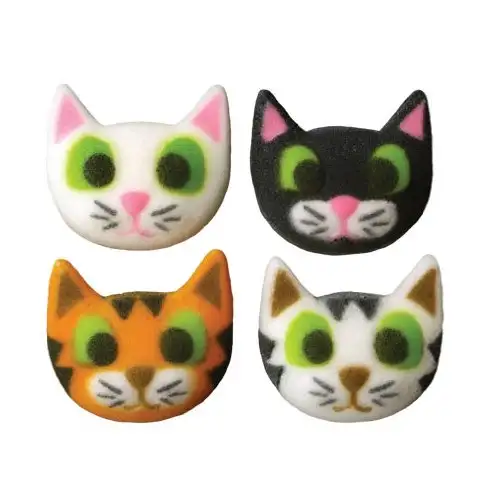Kätzchen-Katze, Zuckerdekoration, Kekse, Cupcake, Kuchen, 12 Stück