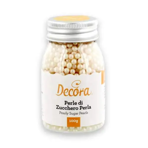 Essbare Zucker-Perlen, perlmutt creme