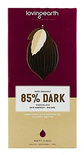 Loving Earth - 85 % Dark Chocolate - vegan, rohkost Schokolade 80g