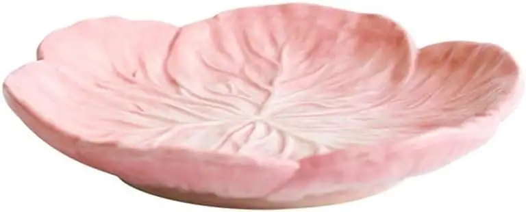 GJRFYJ 7,5-Zoll-lustiger Grünkohl-Salat-Teller, flache Keramik, rund, flach, Dessertteller, Party-Sushi-Tablett, Geschirr, Geschirr. (Color : A, Size : 19 * 2.3cm)