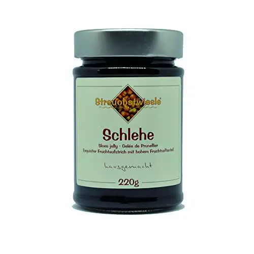Streuobstwiesle Schlehe - 220 g Exquisiter Schlehen Fruchtaufstrich Gelee - mit hohem natürlichem Fruchtsaftanteil