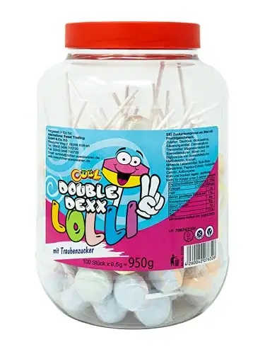 Cool Double Dexx 100 Lollies mit Traubenzucker und Fruchtgeschmack in der Dose, 1er Pack (1 x 950) 21320
