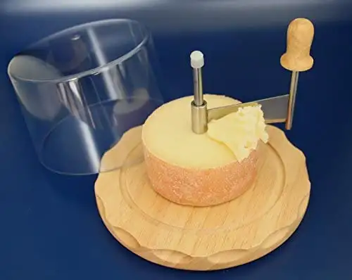 SET HOLZ KÄSEHOBEL (100g=3,25 EUR) FÜR TETE DE MOINE + INKLUSIVE 1x KÄSE TETE DE MOINE WUNSCHSORTE + INKLUSIVE FRISCHEHAUBE (halber Laib Reserve)