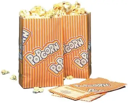 Popcorn Warmhaltetüte 50 g 1 Liter 10,5 x 6 x 17 cm, 2-lagig weiß/gelb/rot (100)