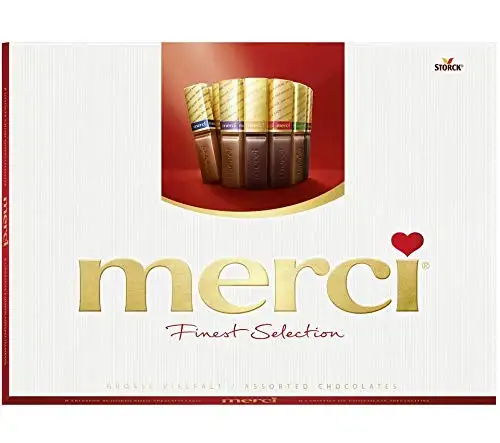 Merci Finest Selection Assortiment 8 x 400g Packung (verschiedene Sorten Merci-Schokolade)