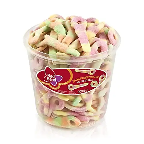 Red Band Schaum Zauberschnuller - 1er Pack (1 x 900 g Dose) - Schaumzucker Fruchtgummi - Zauberhaft in Geschmack, Look und Konsistenz - Einfach magisch - Holländische Qualität