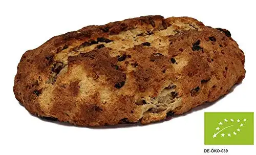 750g Bio Vollkorn Rosinenstollen - handgefertigter Christstollen in Bio-Qualität