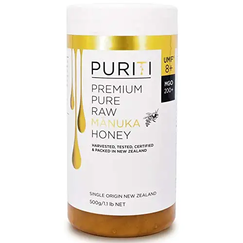 PURITI Manuka-Honig MGO 200+ 500g aus Neuseeland - zertifiziert, laborgeprüft, reines Naturprodukt, frei von Zusatzstoffen, Premium Qualität