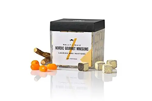Wally and Whiz - Nordic Gourmet Winegums - Lakritze mit Sanddorn (vegan, gluten- laktosefrei) 140g