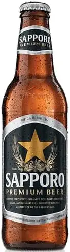 Sapporo - Premium Bier aus Japan mit 4,7% Vol. - 12 x 330ml - Inklusive Haus der Biere Berlin Bierdeckel