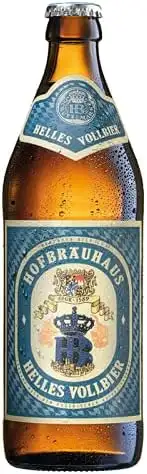 Hofbräu Helles Vollbier (Mehrweg) (18 Flaschen | auch als 9er, 12er, 18er oder 30er Box), gebraut von Hofbräu