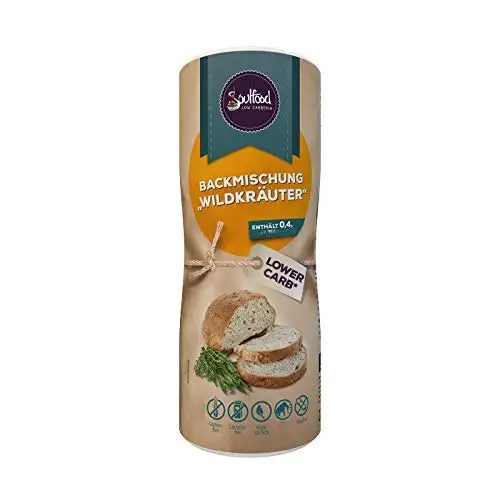 Soulfood Lowcarberia Wildkräuterbrot Brotbackmischung, 1er Pack (1 x 220 g)