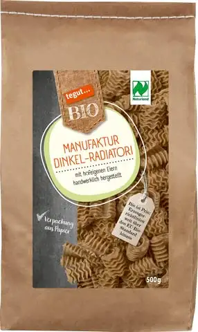 tegut. Bio Manufaktur Nudeln Dinkel Radiatori, 1x 500 g