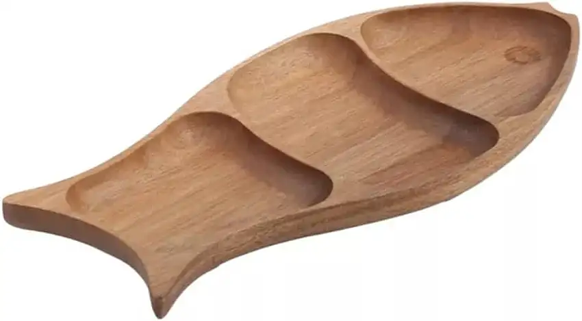GJRFYJ Ganzes Holz Holz Unregelmäßige Oval Massivholz Pfanne Teller Obstteller Untertasse Tee Tablett Dessert Teller Geschirr Set (Color : A, Size : 35 * 16 * 2.5cm)