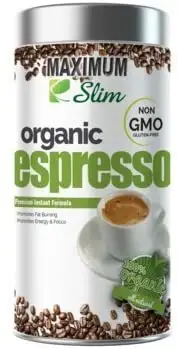 MAXIMUM SLIM Gourmet ESPRESSO: - 100% Arabica Coffee, (Non GMO) Stimulates KETOSIS, Boosts your ENERGY & FOCUS. - Formulated with Essential Vitamins and Natural Herbal Extracts