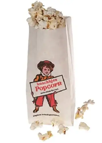 Popcorntüten 100 Stück Motiv Lausbub knackiges Popcorn